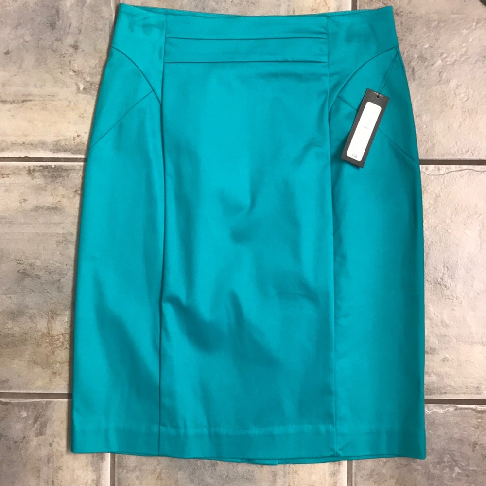 Turquoise pencil skirt